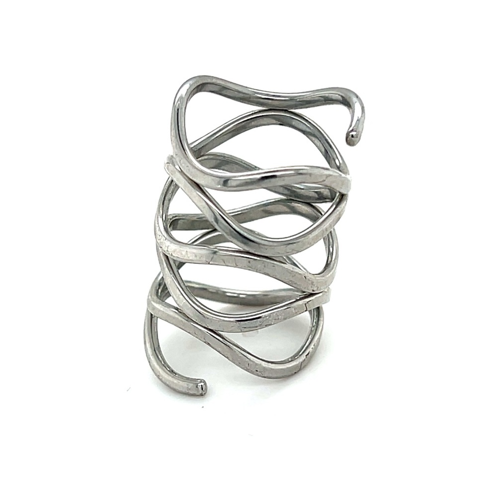 Silver Colored‎ Spiral Ring